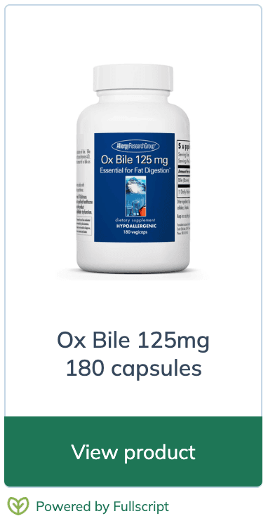 ox bile supplement